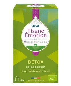 Tisane Emotion aux Fleurs de Bach - Detox BIO, 20 sachets